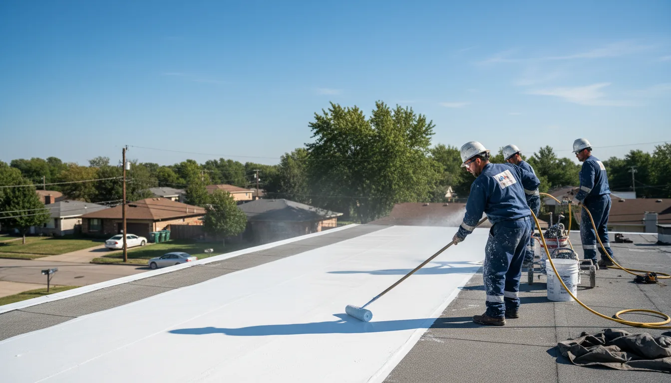 Commercial roof coating in Sherman, MS near me